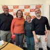 B.Haller, V.Gribonval, C.Chauvin et J-L Hyvoz lors de l'enregistrement à Lyon