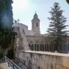 Le domaine national français de l’Eleona, au sommet du Mont des Oliviers à Jérusalem-Est, en Terre sainte. Cette église est construite sur le site où, d'après la tradition, Jésus Christ enseigna à ses disciples la prière du Notre Père. Crédits : Frederic Petry / Hans Lucas