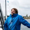 Au départ du Vendée Globe à 44 ans, Antoine Cornic savoure une première participation presque inespérée. ©Bastien Hebras. 