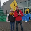 Soazig Le Bot, co porte-parole de Bretagne de la Confédération paysanne et Julien Hamon, co porte-parole du Morbihan.