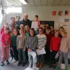 Les enfants de l'école Sainte-Bernadette à Vannes ont interviewé Fabrice Amédéo pour l'élaboration d'un podcast sur les grands sportifs de la région - © Marie-Alix Roqueplo