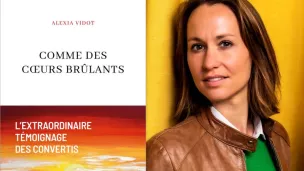 Couverture du livre Comme des coeurs brulants, et photo Alixia Vidot