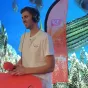 Tanguy Le Turquais sur le plateau de RCF Vendée au village du Vendée Globe 2024