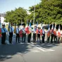 Les portes drapeaux à Angers le 10 août 2024
