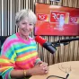 Christine Janin dans les studios de RCF 