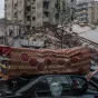 Des Libanais de retour dans la banlieue sud de Beyrouth au lendemain du cessez-le-feu.