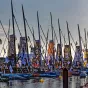 Les bateaux du Vendée Globe avant le grand départ aux Sables d'Olonne. 