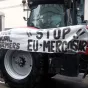 Manifestation d'agriculteurs à Bruxelles le 26 février 2024 contre le traité avec le Mercosur.