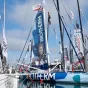 Bateau Biotherm de Paul Meilha sur les pontons du Vendée-Globe 