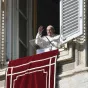 Le pape François lors de l'Angélus Crédit photo Vatican News