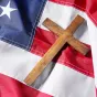 La croix sur le drapeau des Etats-Unis d'Amérique