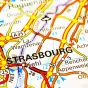 Une partie de la carte de l'Alsace