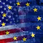 Drapeau américain et européen 
