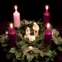 4 bougies autour de Marie, Jésus et Joseph