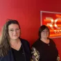 Tiphaine JOLY, co porte parole de la Confédération paysanne, Charline GODET, membre du conseil d’administration et chargée de la communication à la la Coordination Rurale
